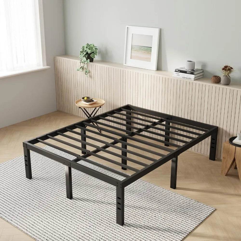 Heavy Duty 14-Inch Metal Platform Bed Frame with Storage - Omega Lifestyles