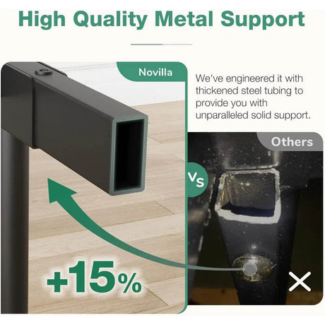 Heavy Duty 14-Inch Metal Platform Bed Frame with Storage - Omega Lifestyles