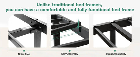 Heavy Duty 14-Inch Metal Platform Bed Frame with Storage - Omega Lifestyles
