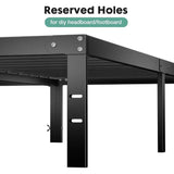 Heavy-Duty Metal Platform Bed Frame with Elevated Storage - Omega Lifestyles