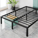 Heavy-Duty Metal Platform Bed Frame with Elevated Storage - Omega Lifestyles