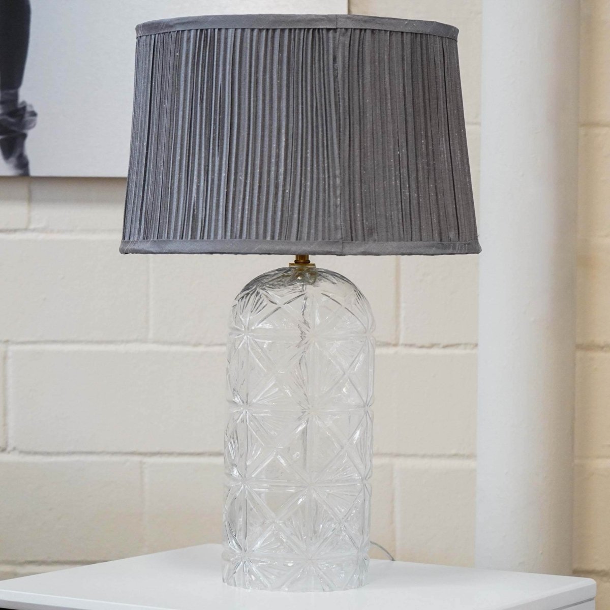 Modern Gold Table Lamp With Clear Glass Shade - Sleep Galleria