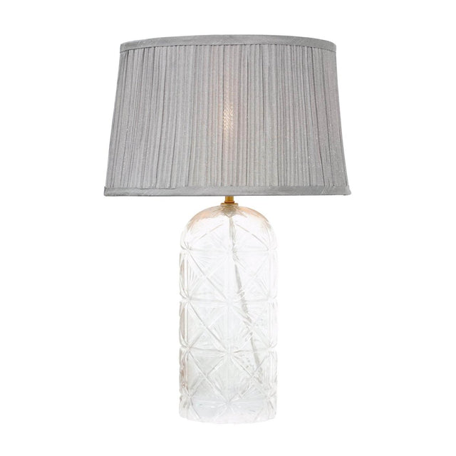 Modern Gold Table Lamp With Clear Glass Shade - Omega Lifestyles