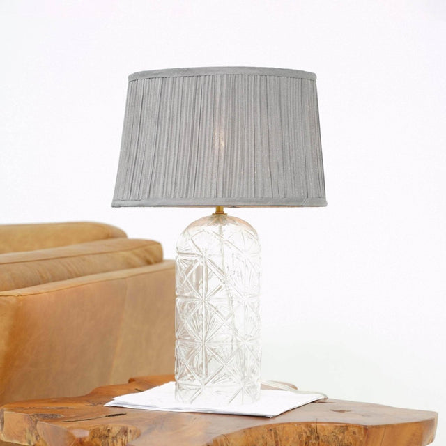 Modern Gold Table Lamp With Clear Glass Shade - Omega Lifestyles