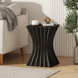 Wave Design Lightweight Concrete Outdoor Patio Side Table - Omega Lifestyles