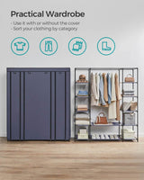 Portable Fabric Closet Wardrobe With Hanging Rod Organizer - Omega Lifestyles