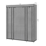 Portable Fabric Closet Wardrobe With Hanging Rod Organizer - Omega Lifestyles