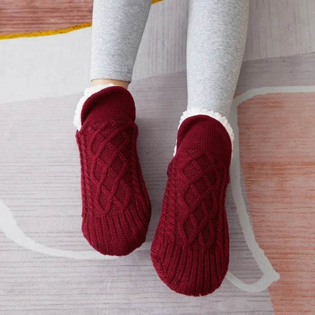 Pair of Thick Warm Non Slip Men’s Slipper Socks - Omega Lifestyles