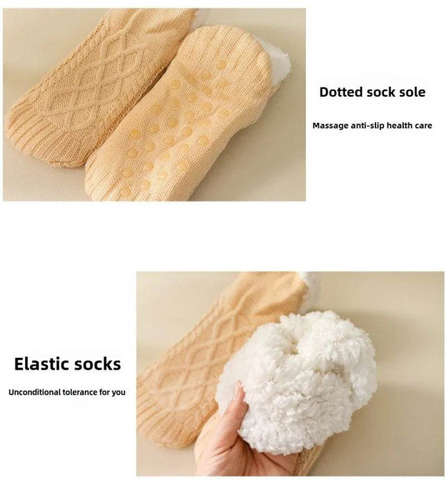 Pair of Thick Warm Non Slip Men’s Slipper Socks - Omega Lifestyles