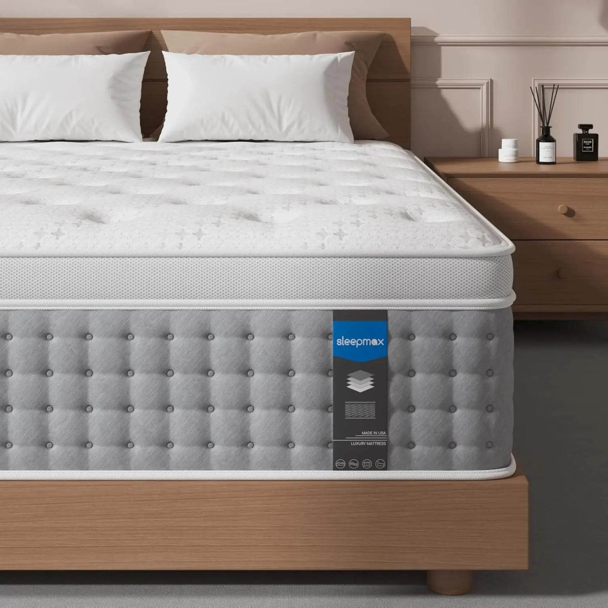 Medium Hybrid Pocketed Spring Mattress - Omega Lifestyles