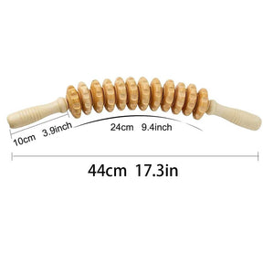 Wooden Curved Body Massage Roller For Cellulite Relief - Omega Lifestyles