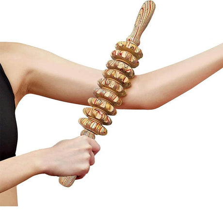 Wooden Curved Body Massage Roller For Cellulite Relief - Sleep Galleria