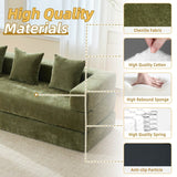 Foldable Chenille Foam Sofa Bed With Removable Cover - SUYOLS - Omega Lifestyles