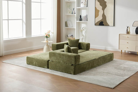 Foldable Chenille Foam Sofa Bed With Removable Cover - SUYOLS - Omega Lifestyles