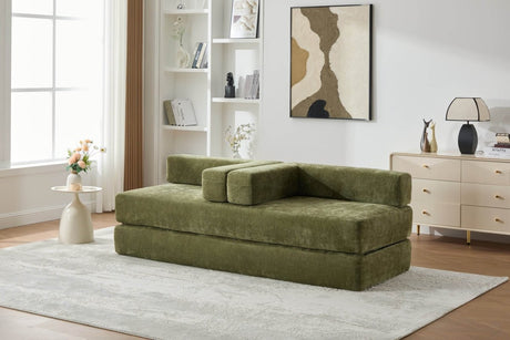 Foldable Chenille Foam Sofa Bed With Removable Cover - SUYOLS - Omega Lifestyles