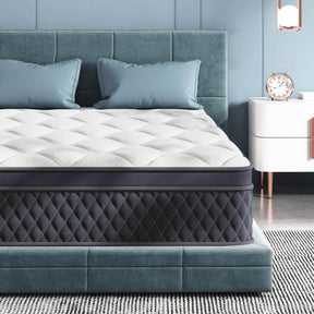 Medium 10-Inch Hybrid Memory Foam Pocket Spring Mattress - Omega Lifestyles