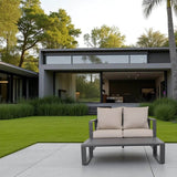 Aluminum Loveseat And Coffee Table Set With Cushions - Tino Tino - Omega Lifestyles