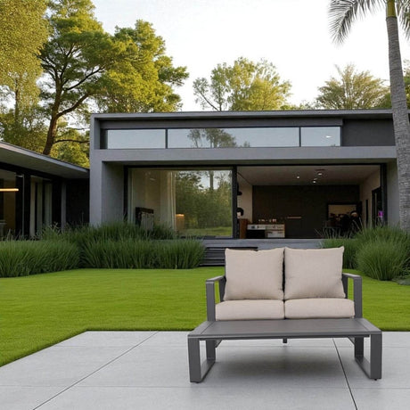 Aluminum Loveseat And Coffee Table Set With Cushions - Tino Tino - Omega Lifestyles