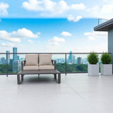 Aluminum Loveseat And Coffee Table Set With Cushions - Tino Tino - Omega Lifestyles