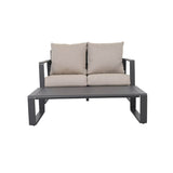 Aluminum Loveseat And Coffee Table Set With Cushions - Tino Tino - Omega Lifestyles