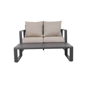 Aluminum Loveseat And Coffee Table Set With Cushions - Omega Lifestyles