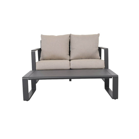 Aluminum Loveseat And Coffee Table Set With Cushions - Tino Tino - Omega Lifestyles