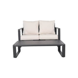 Double Sofa And Rectangular Aluminum Coffee Table Set - Tino Tino - Omega Lifestyles