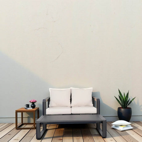 Double Sofa And Rectangular Coffee Table Set With Cushions - Tino Tino - Omega Lifestyles