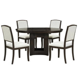 Farmhouse Extendable Round Solid Wood Dining Set - Omega Lifestyles