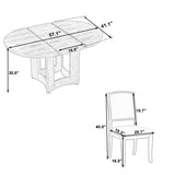 Farmhouse Extendable Round Solid Wood Dining Set - Omega Lifestyles
