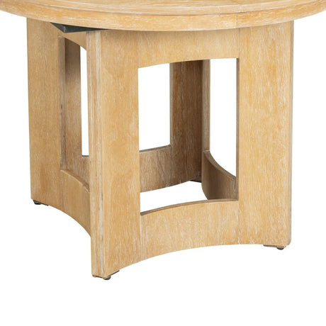 Farmhouse Extendable Round Wood Dining Table Set - Omega Lifestyles