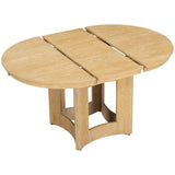Farmhouse Extendable Round Wood Dining Table Set - Omega Lifestyles
