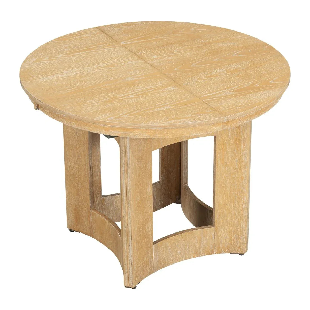 Farmhouse Extendable Round Wood Dining Table Set - Omega Lifestyles