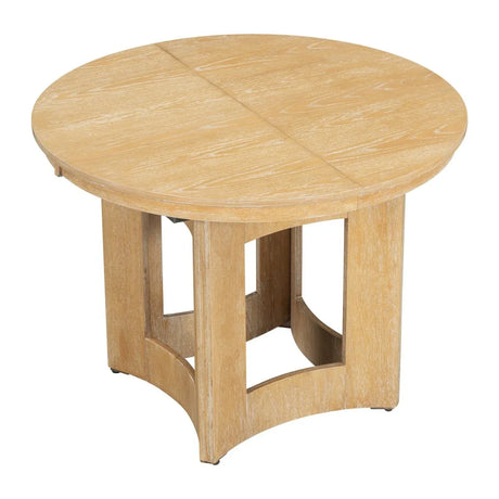 Farmhouse Extendable Round Wood Dining Table Set - Omega Lifestyles