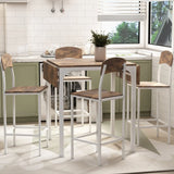 Farmhouse Metal Counter Height Drop Leaf Dining Set - Omega Lifestyles