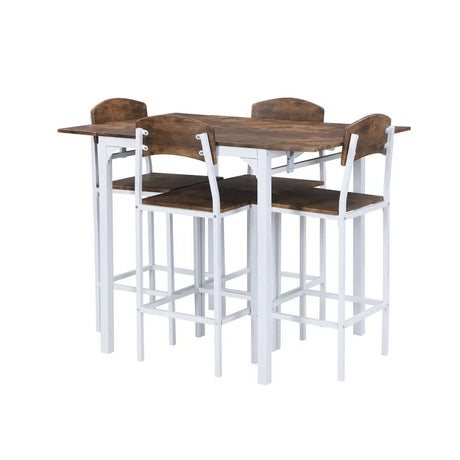 Farmhouse Metal Counter Height Drop Leaf Dining Set - Omega Lifestyles