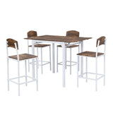 Farmhouse Metal Counter Height Drop Leaf Dining Set - Omega Lifestyles