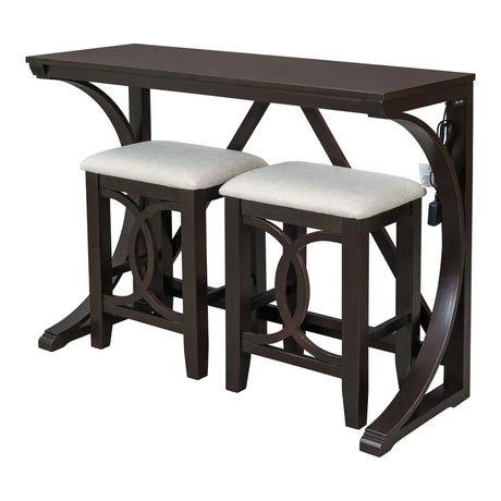 Farmhouse Rustic Solid Wood Counter Height Dining Set - Omega Lifestyles