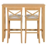 Farmhouse Solid Wood 3-Piece Bar Height Dining Set - Omega Lifestyles