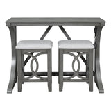 Farmhouse Solid Wood Counter Height Dining Table Set - Omega Lifestyles