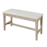 Modern Rubberwood Dining Table Set With Upholstered Seats - Omega Lifestyles