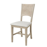 Modern Rubberwood Dining Table Set With Upholstered Seats - Omega Lifestyles