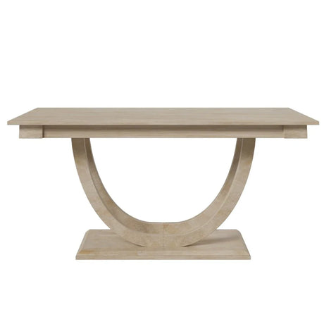 Modern Rubberwood Dining Table Set With Upholstered Seats - Omega Lifestyles