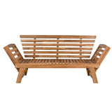 Outdoor Adjustable Acacia Wood Patio Daybed With Cushions - Omega Lifestyles