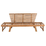 Outdoor Adjustable Acacia Wood Patio Daybed With Cushions - Omega Lifestyles