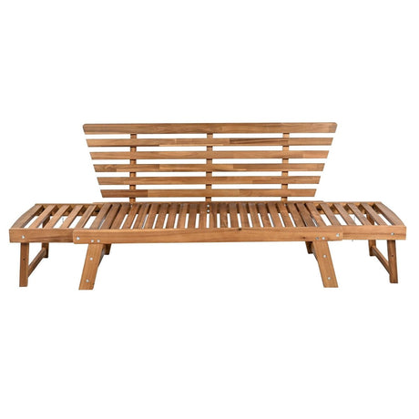 Outdoor Adjustable Acacia Wood Patio Daybed With Cushions - Omega Lifestyles