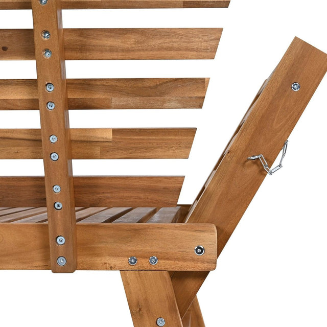Outdoor Adjustable Acacia Wood Patio Daybed With Cushions - Omega Lifestyles