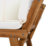 Outdoor Adjustable Acacia Wood Patio Daybed With Cushions - Omega Lifestyles