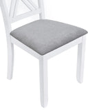 Rustic Solid Wood 5-Piece Dining Table Set For 4 - Omega Lifestyles