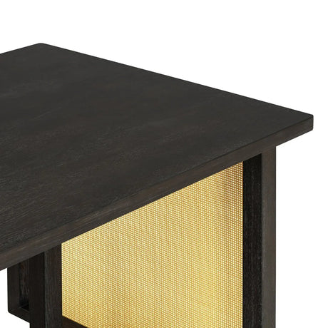 7-Piece Farmhouse Dining Table Set With Rattan Chairs - Omega Lifestyles